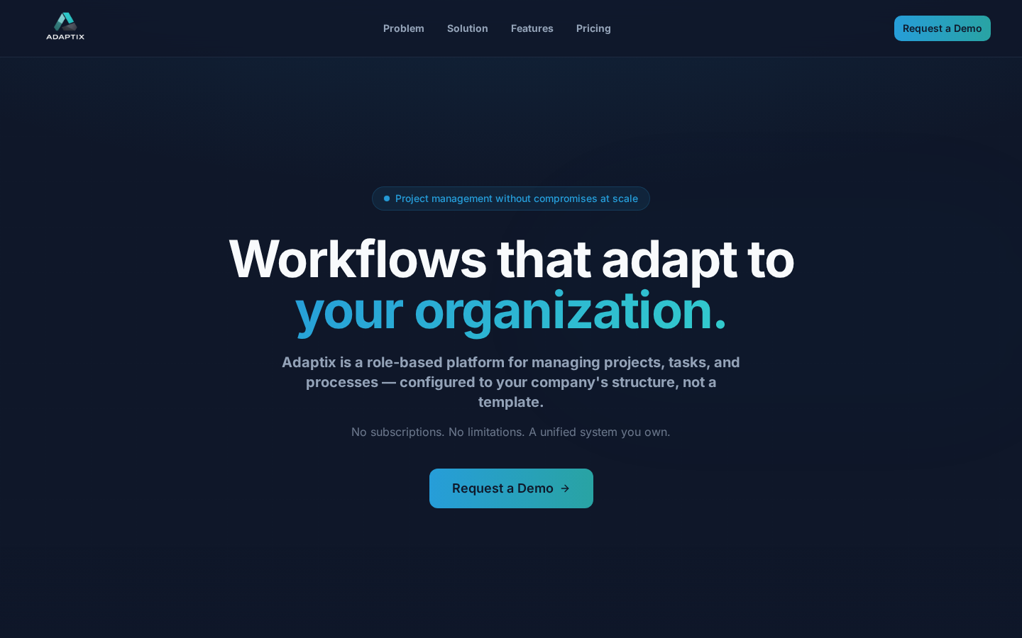 Adaptix — SAAS PRODUCT
