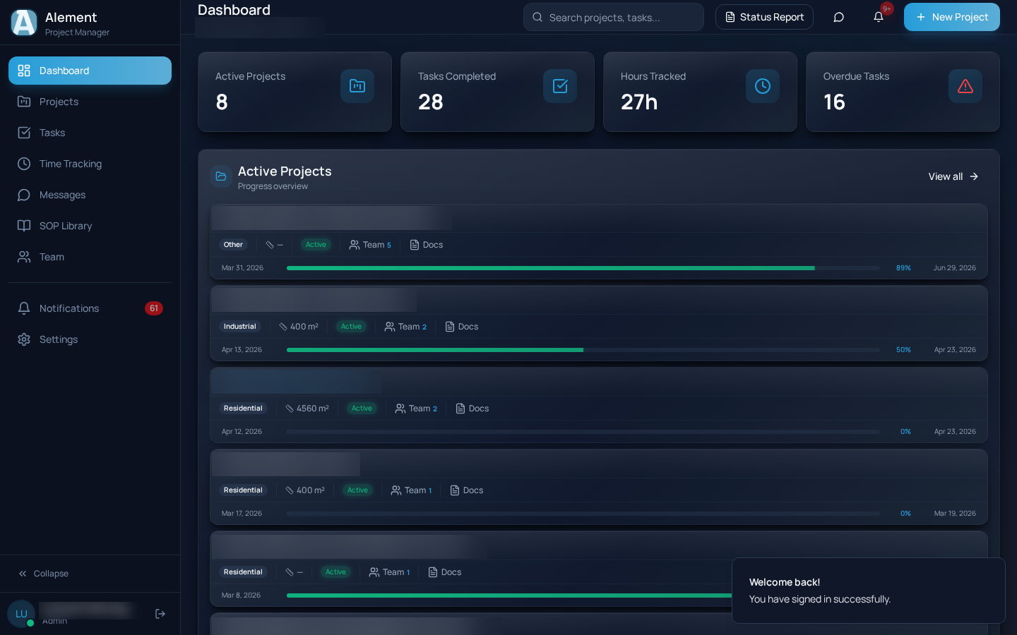Alement PMP — CUSTOM SAAS PLATFORM